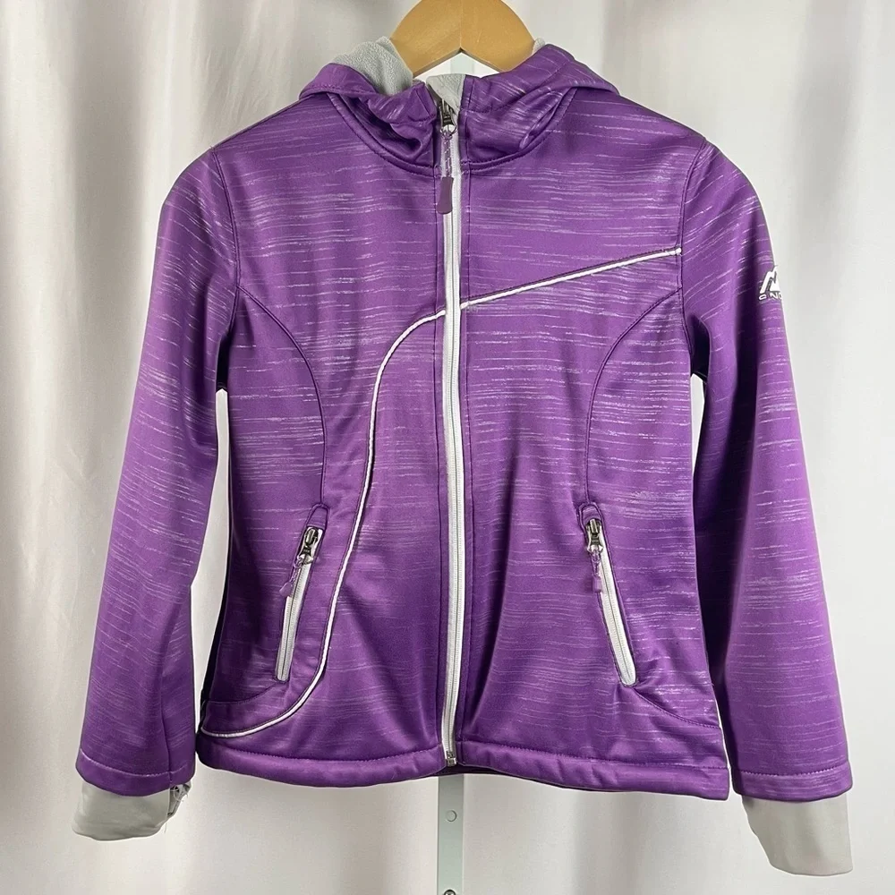 Snozu Medium 10/12 Winter Snow Jacket Fleece Hooded Thumb Holes Warm Soft Shell